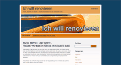 Desktop Screenshot of ich-will-renovieren.de